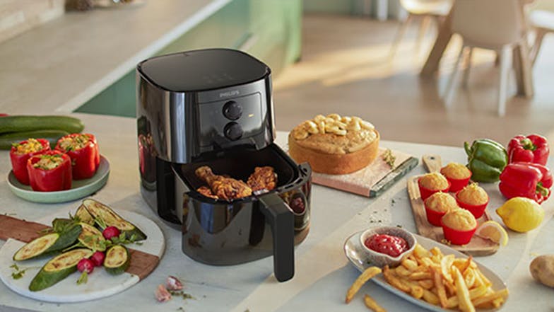 Philips 3000 Series L Essential Compact 4.1L Air Fryer - Black (HD9200/91)