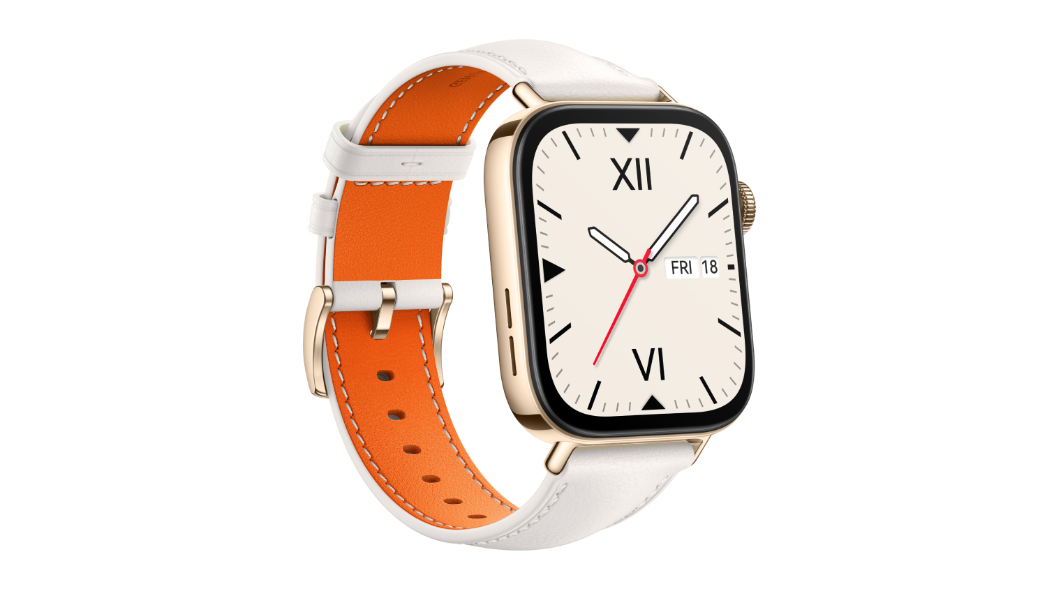 Huawei Watch Fit 3 Smartwatch - Aluminium Alloy Case with White Leather Strap (GPS, Bluetooth)