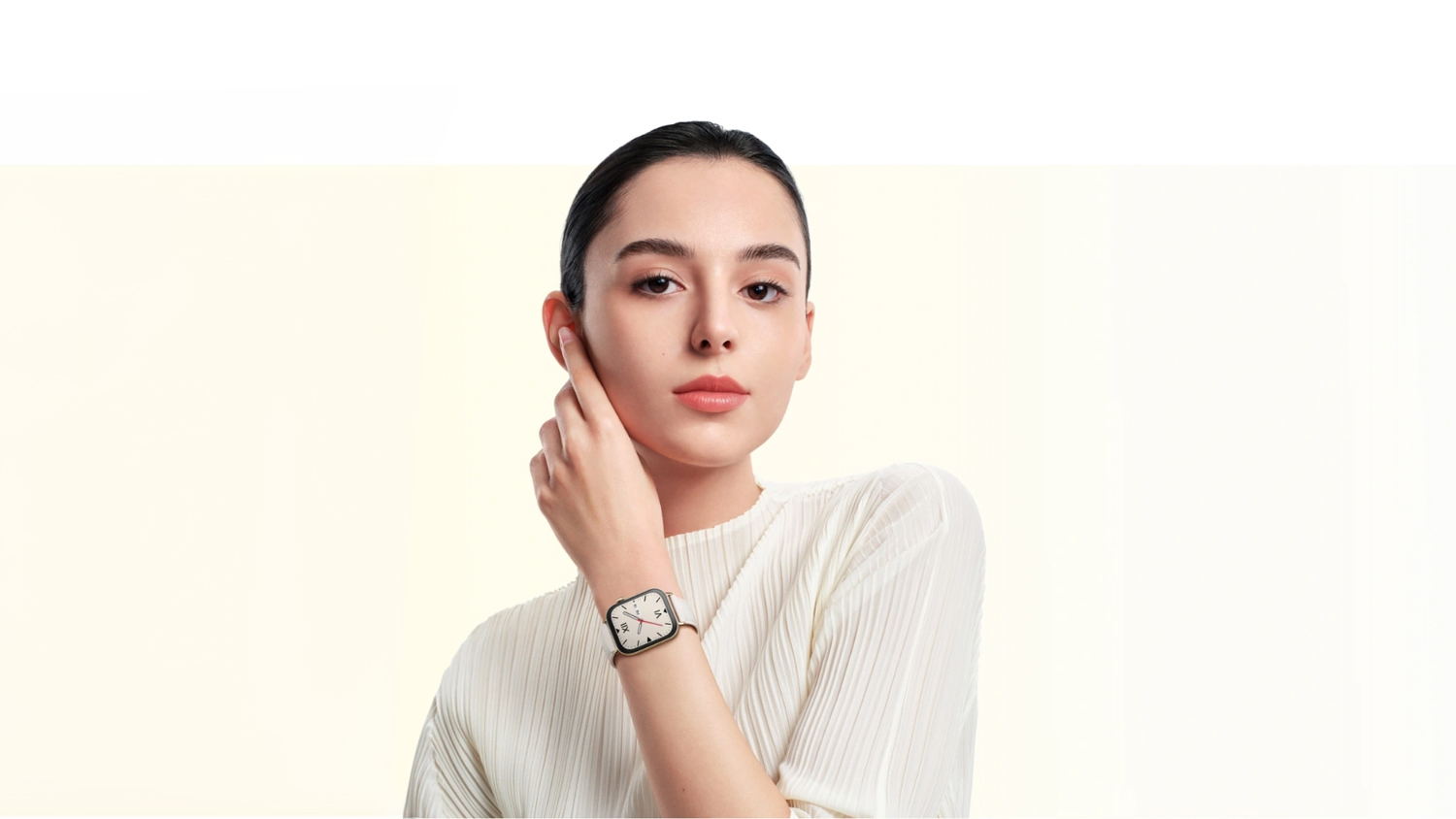 Huawei Watch Fit 3 Smartwatch - Aluminium Alloy Case with White Leather Strap (GPS, Bluetooth)