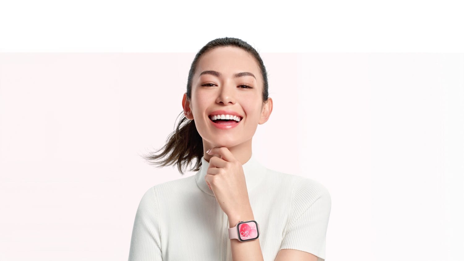 Huawei Watch Fit 3 Smartwatch - Aluminum Alloy Case with Pink Fluoroelastomer Strap (GPS, Bluetooth)