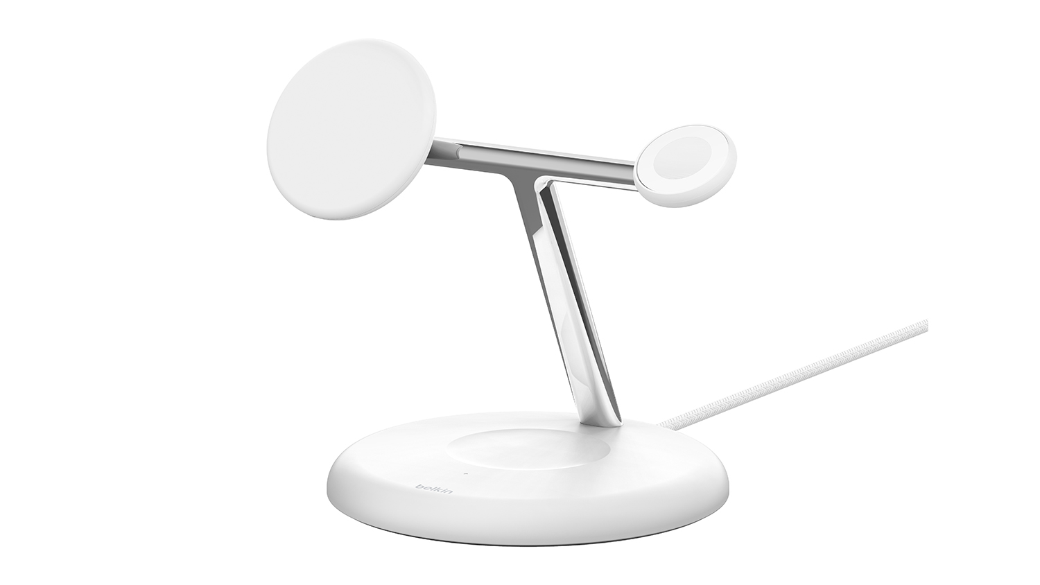 Belkin BoostCharge Pro 15W 3-in-1 Magnetic Wireless Charging Stand with Qi2 - White
