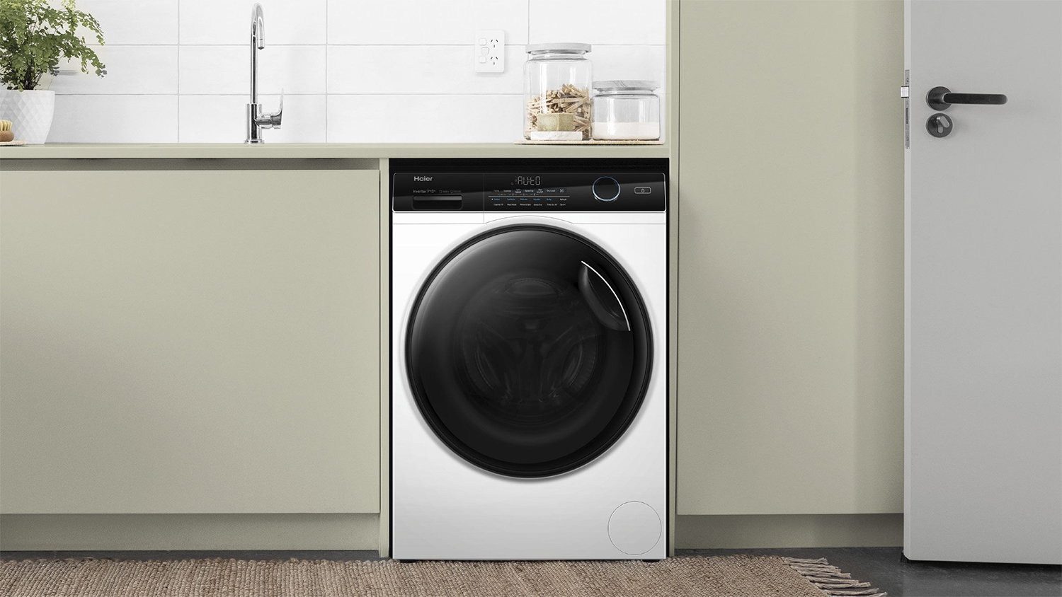 Haier 9kg Front Loading Washing Machine & 5kg Condenser Dryer Combo - White (HWD9050AN1)
