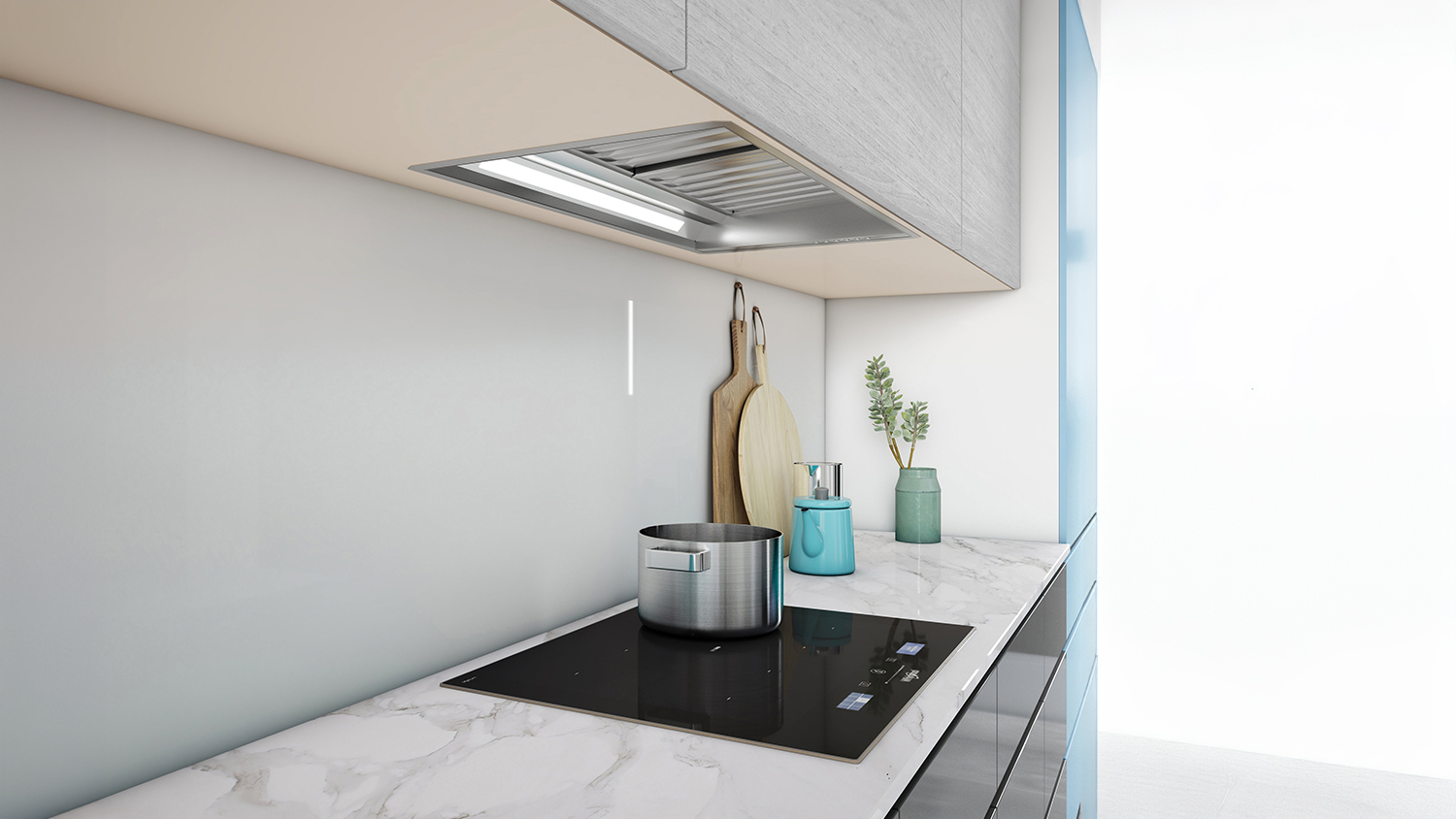 Sirius 85cm Undermount Integrated Rangehood - Stainless Steel (SL906XDTM85)