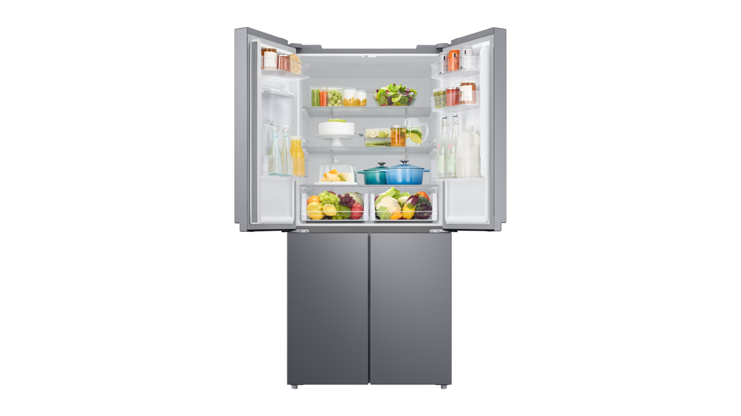 Samsung 488L Quad Door Fridge Freezer with Water Dispenser Silver