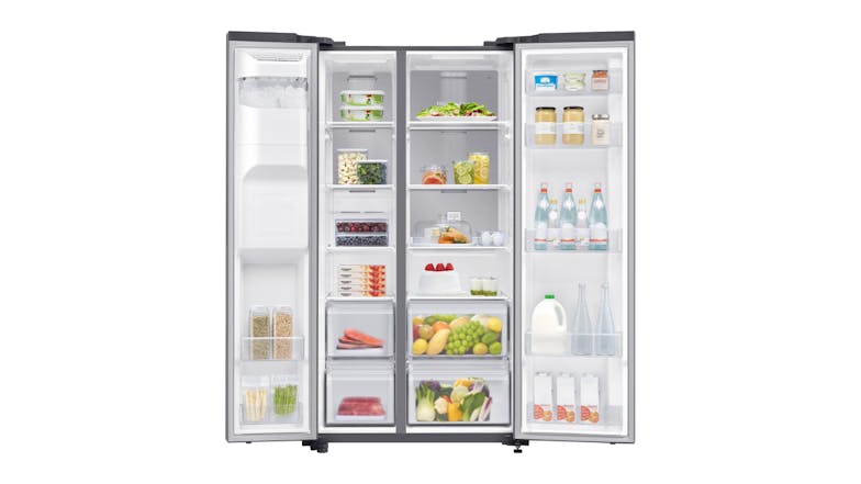 Samsung 635L Side by Side Fridge Freezer with Ice & Water Dispenser - Silver (RS65R5435M9/SA)