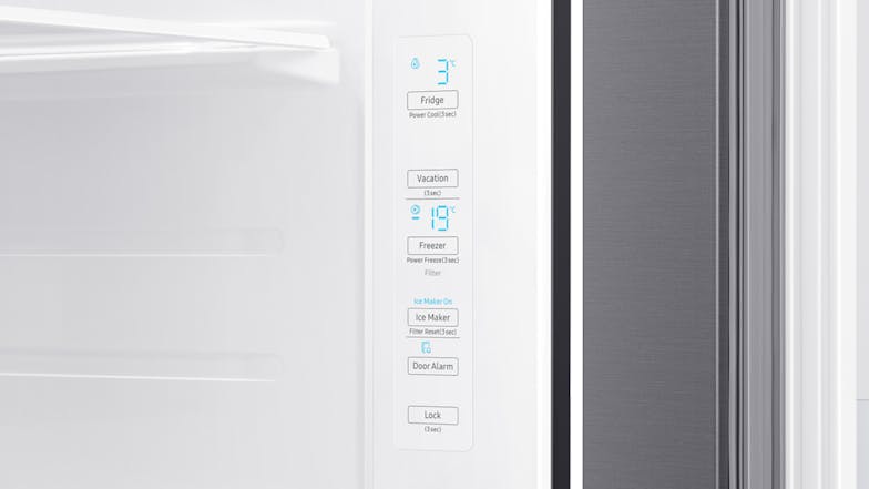 Samsung 635L Side by Side Fridge Freezer with Ice & Water Dispenser - Silver (RS65R5435M9/SA)