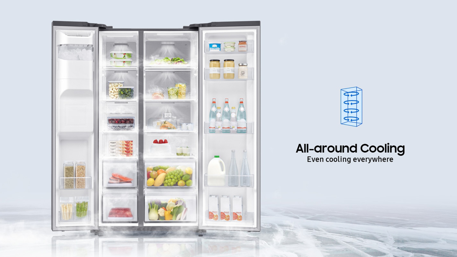 Samsung 635L Side by Side Fridge Freezer with Ice & Water Dispenser