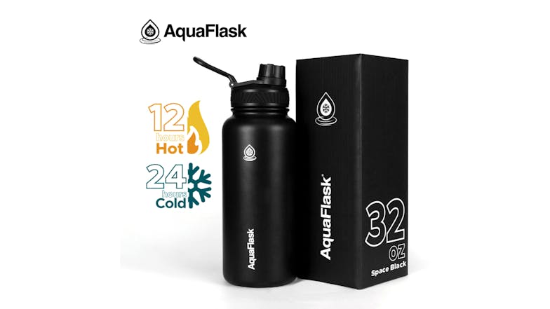 AquaFlask Original Water Bottle 946ml - Space Black