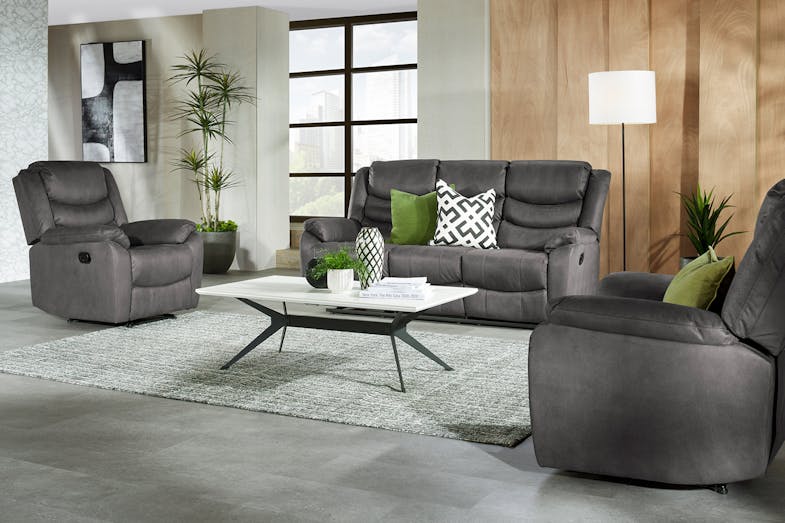 Balmoral 3 Piece Fabric Recliner Lounge Suite