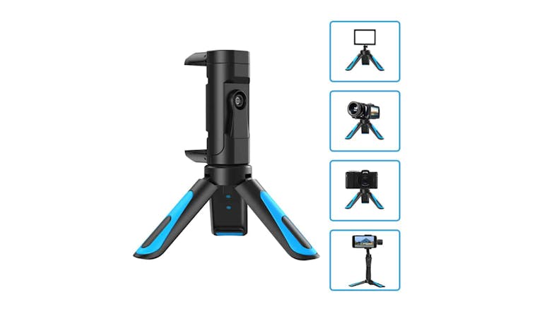 Apexel Mini Tripod Stand for Mobile Phone - Black/Blue (APL-JJ08)