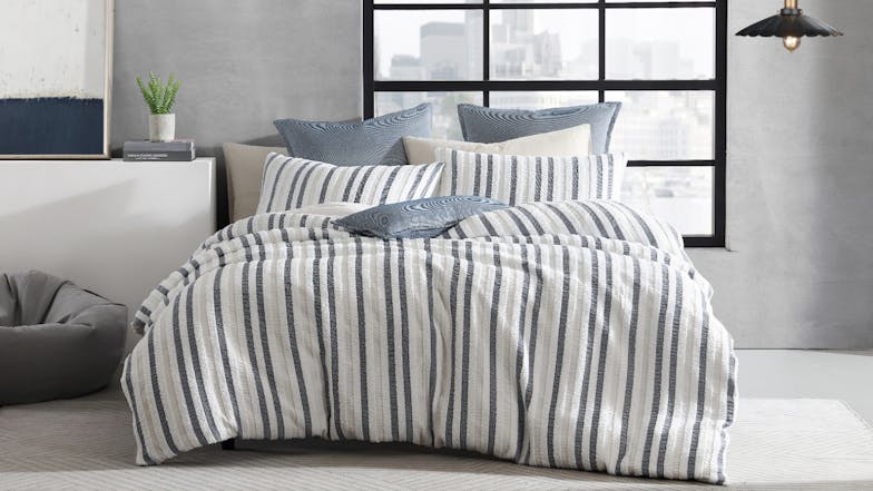 Boston White Duvet Cover Set by Logan & Mason Platinum - King