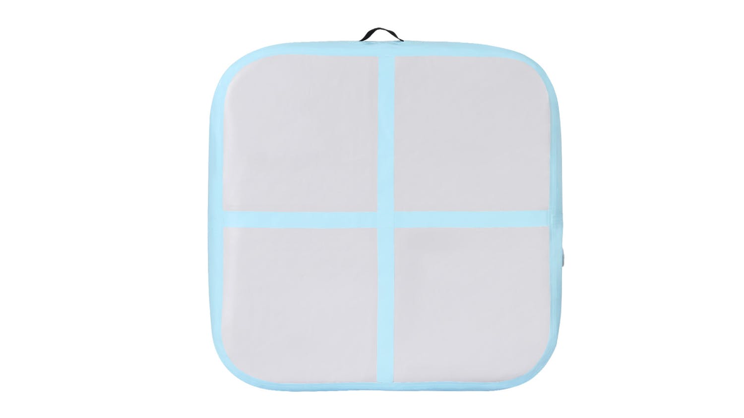 Everfit Inflatable Square Air Track Mat 1m x 1m with Electric Air Pump - Light Blue