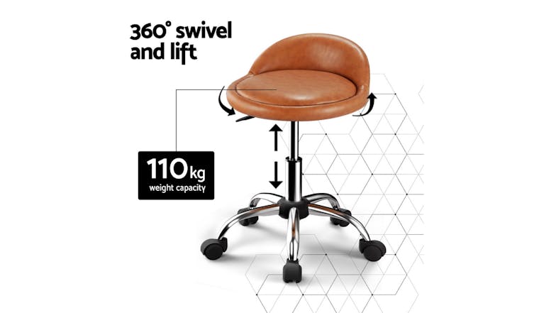 Artiss Professional Adjustable Salon Swivel Chair - Brown