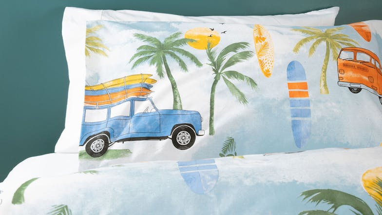 Surfs Up Duvet Cover Set by Squiggles - Double