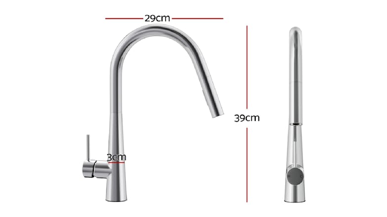 New Aim Round Curve Kitchen Tap - Chrome