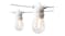 New Aim Outdoor LED S14 String Festoon Lights 59m - Warm White/Black