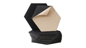 Alpha Studio Hexagonal Acoustic Absorbtion Foam 12pcs. 35 x 30 x 0.9cm - Black