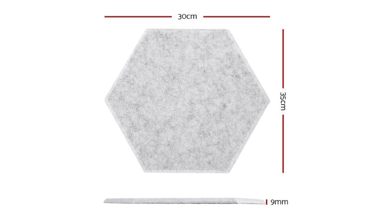 Alpha Studio Hexagonal Acoustic Absorbtion Foam 12pcs. 35 x 30 x 0.9cm - Grey