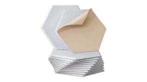 Alpha Studio Hexagonal Acoustic Absorbtion Foam 12pcs. 35 x 30 x 0.9cm - White