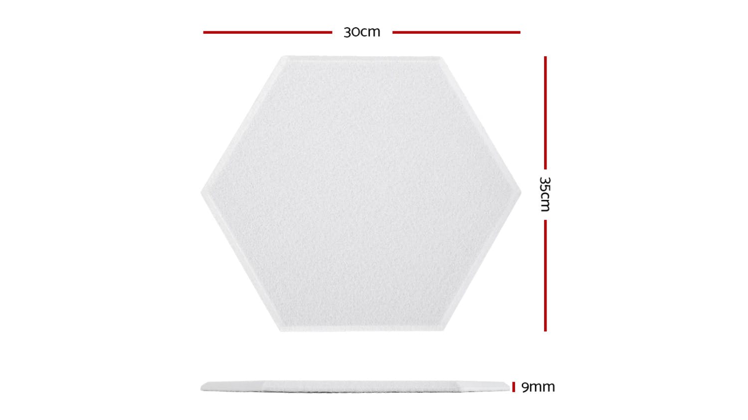 Alpha Studio Hexagonal Acoustic Absorbtion Foam 12pcs. 35 x 30 x 0.9cm - White