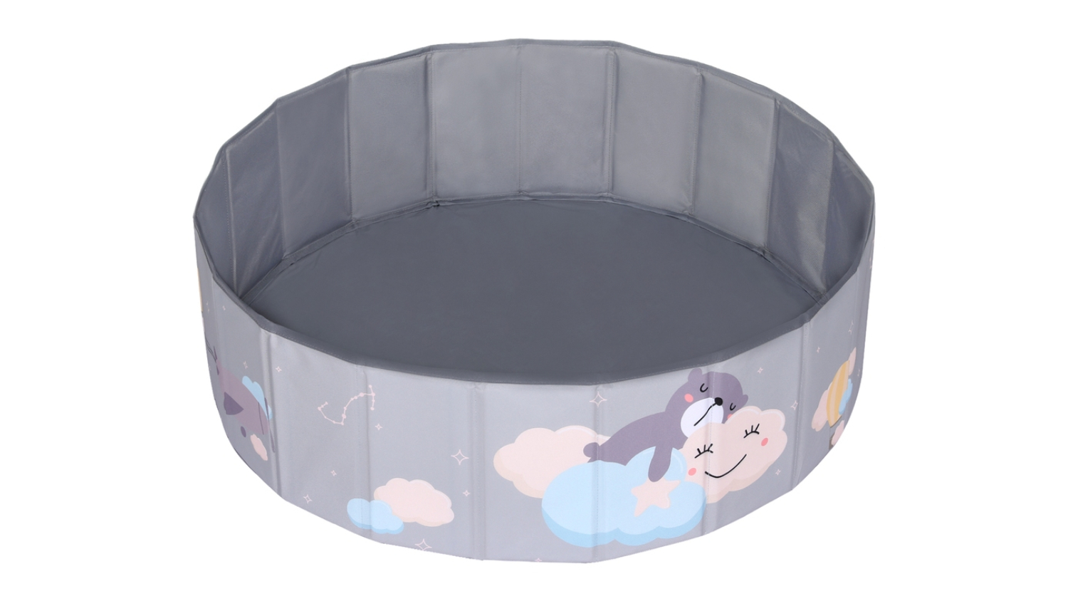Keezi Kids Collapsable Ball Pit - Grey Otters