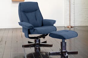 Locarno Fabric Recliner Chair and Footstool