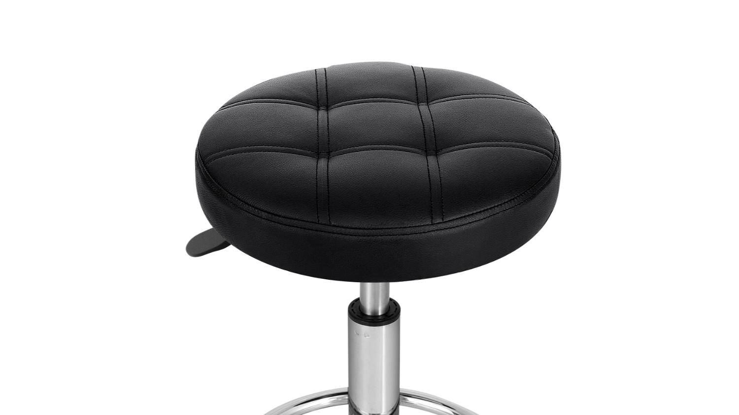 Artiss Round Professional Adjustable Salon Swivel Chair - Black