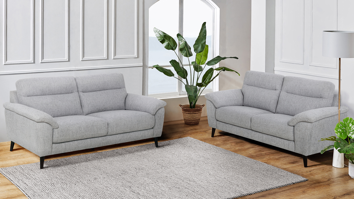 Palma 2 Piece Fabric Lounge Suite