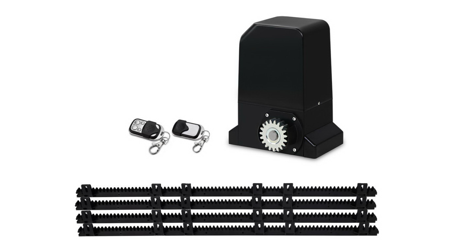 Lockmaster Electronic Sliding Gate Opener Kit with Rails 1000kg 4m
