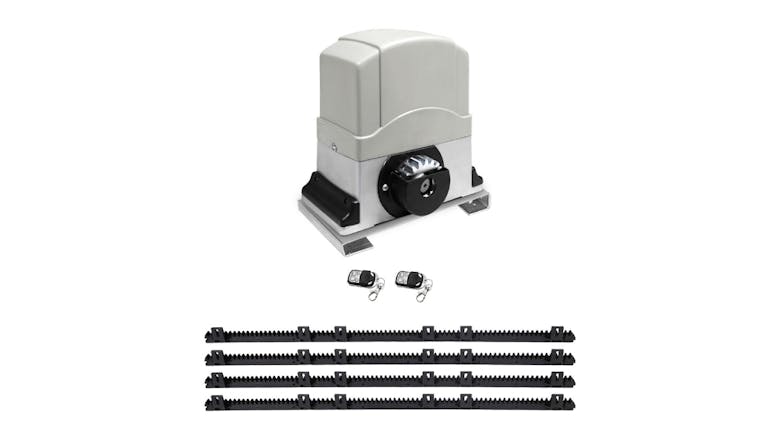 Lockmaster Electronic Sliding Gate Opener Kit with Rails 1200kg 4m