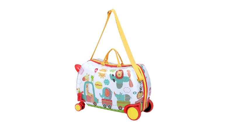 Wanderlite Kids' Ride-On Luggage with Wheels 43cm - Zoo Parade