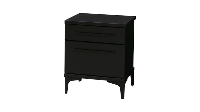 Aza King 3 Piece Bedside Bedroom Suite - Black 480W