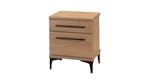 Aza King Single 2 Piece Bedside Bedroom Suite - Oak 480W