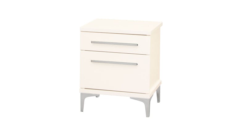 Aza King Single 2 Piece Bedside Bedroom Suite - White 480W