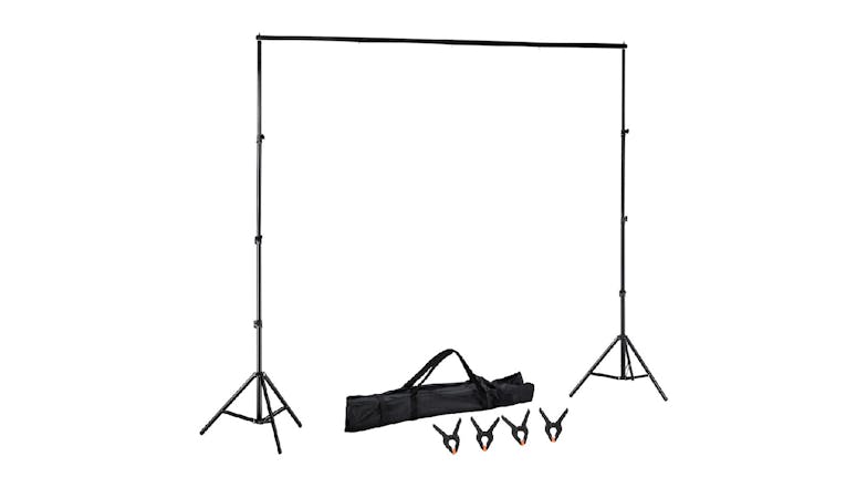 New Aim Photography Backdrop Tapestry Frame 2.5 x 3m with Secure Clips, Carry Bag