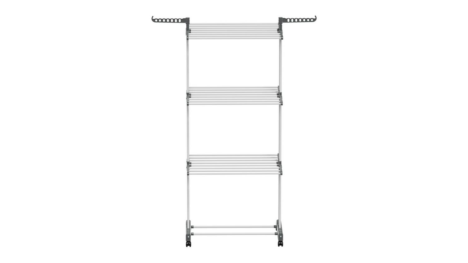 Artiss 3-Tier Folding Clothes Rack with Castors, Hanging Hooks