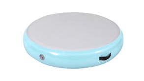 Everfit Inflatable Round Air Track Mat 1m x 1m with Electric Air Pump - Light Blue