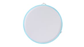 Everfit Inflatable Round Air Track Mat 1m x 1m with Electric Air Pump - Light Blue