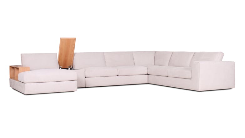 Plaza 6 Seater Fabric Corner Sofa with Chaise