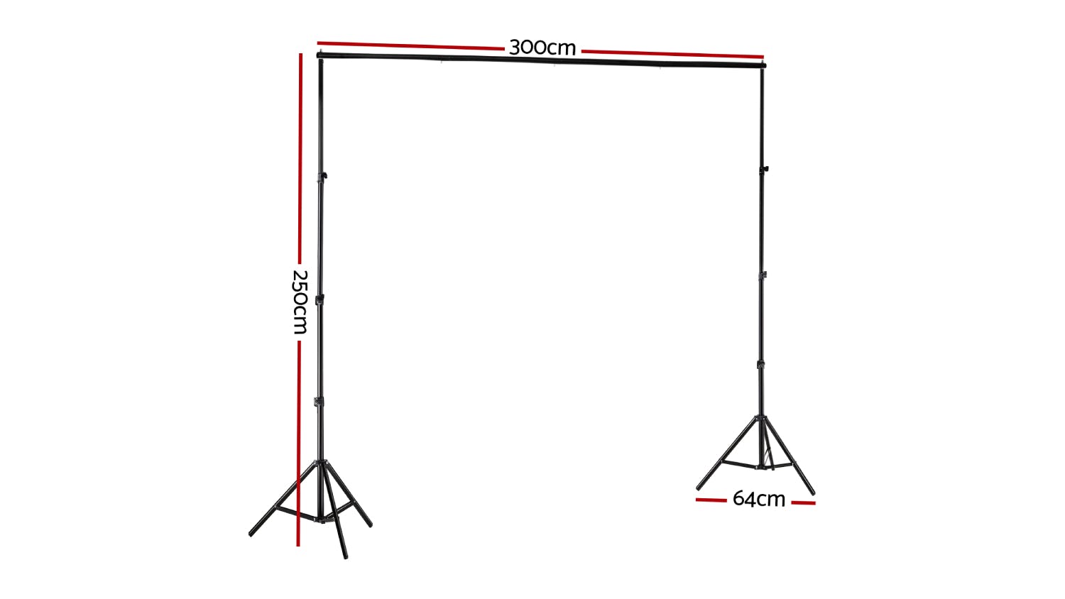 New Aim Photography Backdrop Tapestry Frame 2.5 x 3m with Secure Clips & Sandbags, Carry Bag