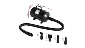 i.Pet Animal Blow Dryer with Thermal Controls, Head Attachments 250V - Black
