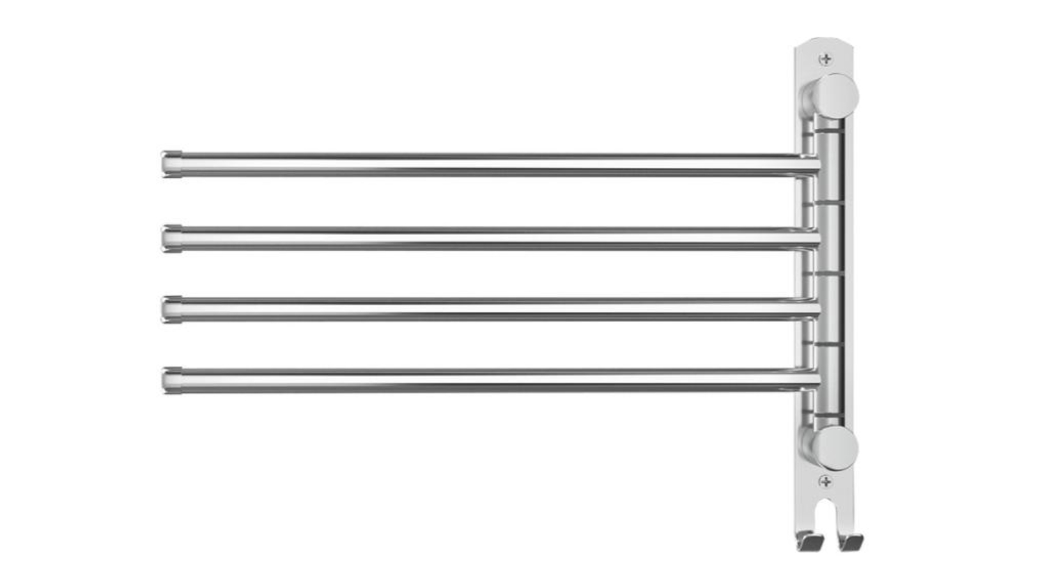 Devanti Swivelling Quad Rung Towel Rail - Silver