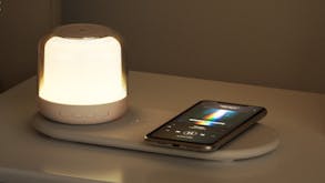 Devanti Ambient Bedside Hub with Portable Light, Wireless Charger, Wireless Speaker