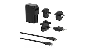 Belkin BoostCharge 25W Wall Charger with Power Bank/USB-C Cable/Travel Adapter Kit - Black (BPZ003bt1MBK-B6)