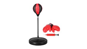 Everfit Boxing Speed Bag Stand Starter Kit with Gloves, Air Pump - Red