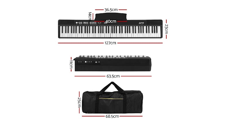Alpha Studio Folding Electric Piano Keyboard 88 Key with Carry Bag