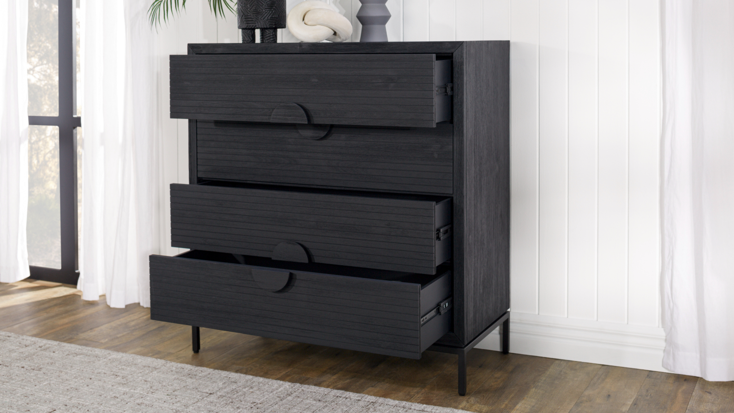 Meika 4 Drawer Tallboy