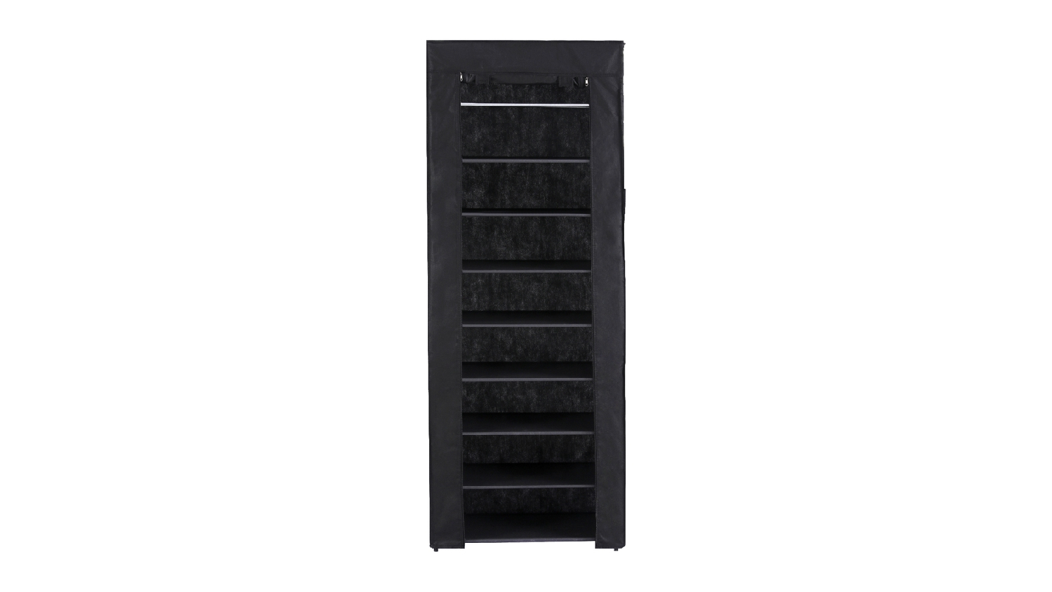 Artiss 10 Tier 27 Pair Stacking Shoe Rack with Detatchable Cover - Black