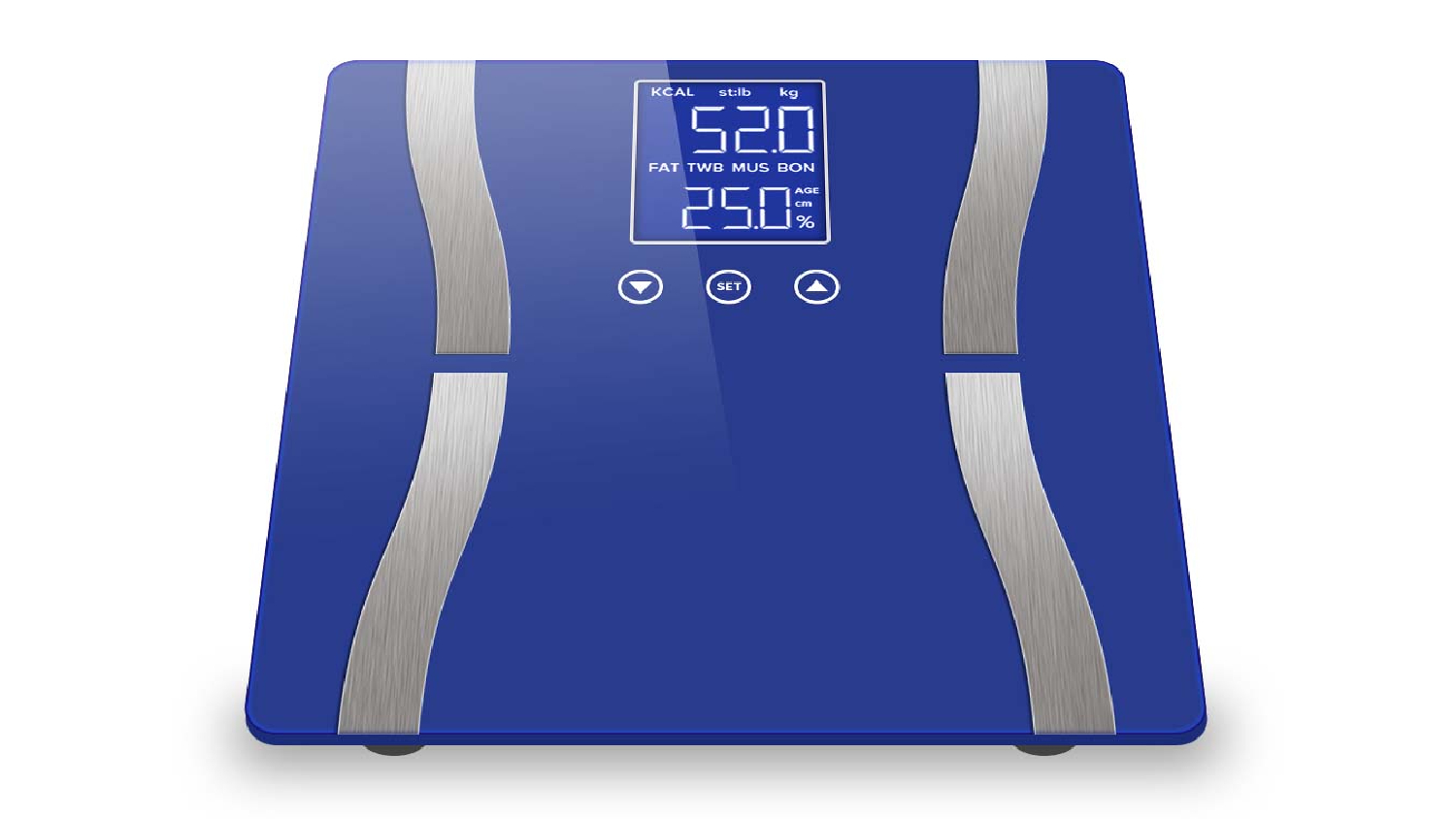 SOGA LCD Wireless Electric Body Fat Scales with Profile Memory 2pcs. - Blue/Pink