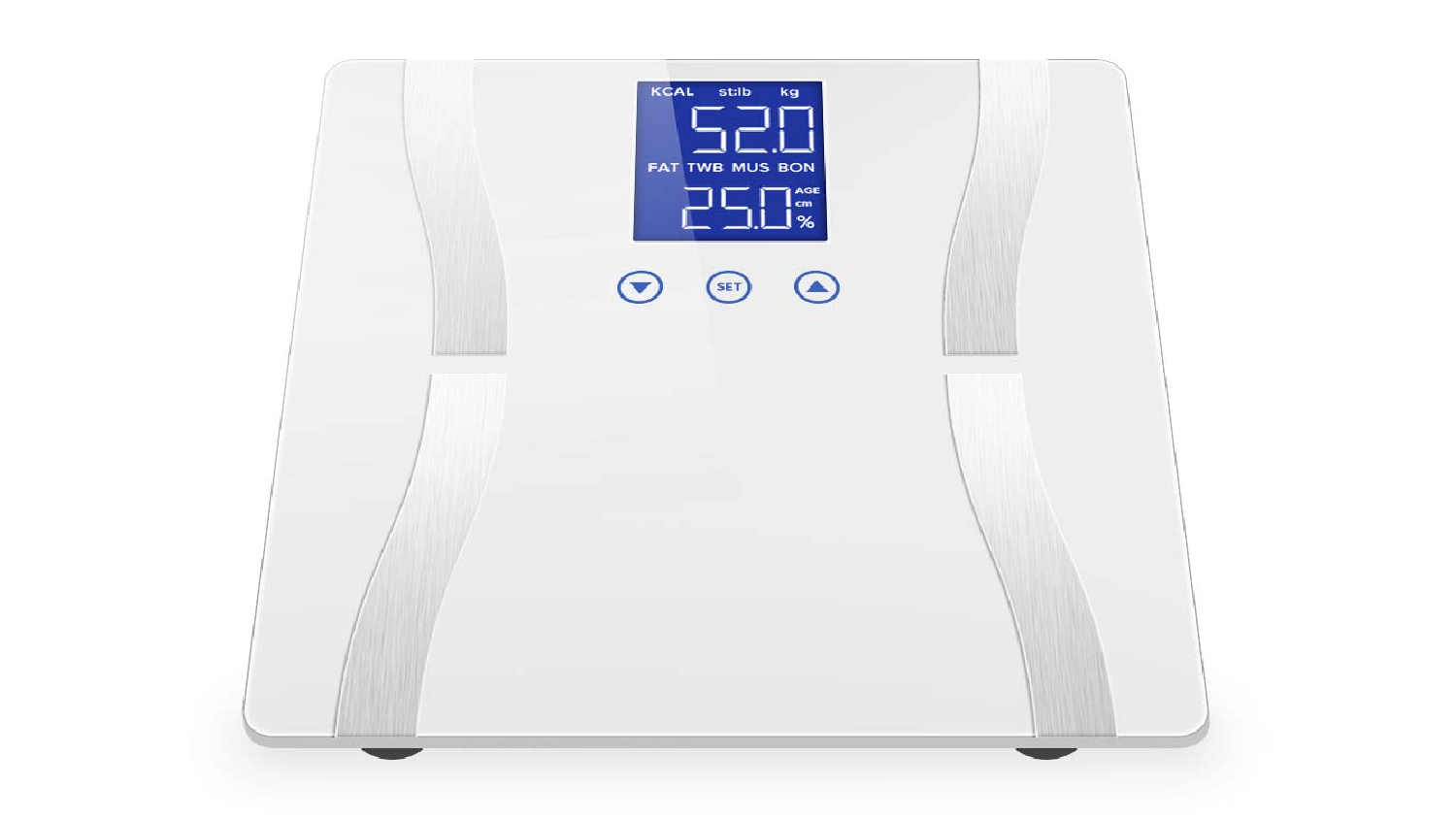 SOGA LCD Wireless Electric Body Fat Scales with Profile Memory 2pcs. - Pink/White